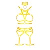 BBOHSS Women's Body Harness Pentagram Bra Set Punk Garter Leg