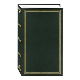 3-Ring 300 Pocket 4x6 Photo Album, Hunter Green