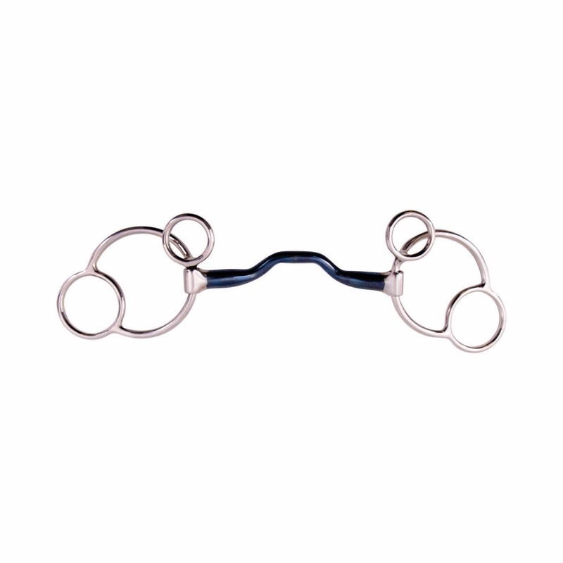 AK Blue Silver Universal Solid Mouthpiece Sweet Iron Horse Bit