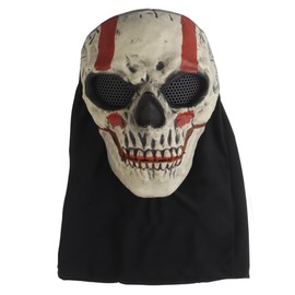 CMAIR4U Ghost Balaclava Tactical Mask, Airsoft Full Face Cosplay Mask with Soft Eye Sponge Pad and Mouth Vent (red)