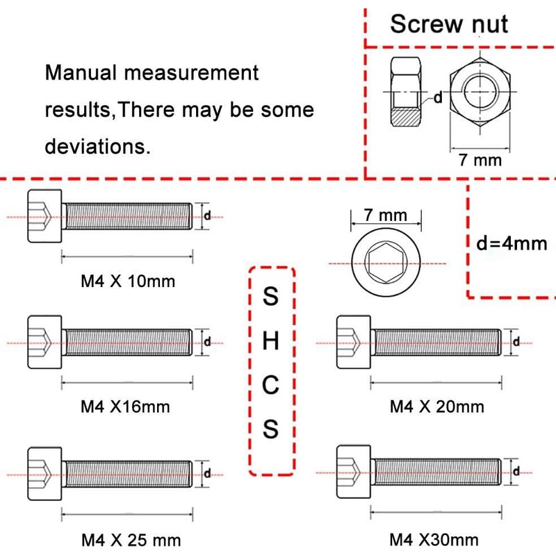 newlng M4 Allen Screw 304 Stainless Steel Hex Head Mechanical