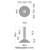 Gedotec Adjusting Screw M8 x 33 mm Adjusting Screw for