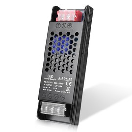 LED Driver 12V 100W 8.3A Slim LED Power Supply, AC 110V/240V to 12V DC Adapter, Constant Voltage LED Transformer for LED Strip Lights, LED Bulbs, Garden Light, LED Cabinet Lights