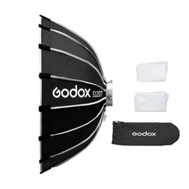 Godox S120T 120cm/47.2in Quick Release Umbrella Softbox Professional Foldable Softbox with Standard Bowen Mount & Diffusers for Photography Studio Photography Portrait Live Stream