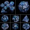 ARUOHHA DND Resin Dice Set Handmade Lightning D&D Dice Set