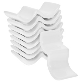 ULTECHNOVO 10pcs Ceramic Chopstick Rest Ceramic Spoon Rest Fork Rest Chopstick Holder Accessories Ceramics