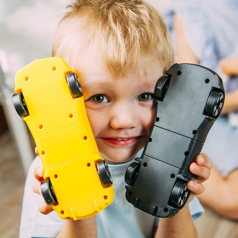 QUERCITRON 5-in-1 Magnetic Vehicles Playset Toy, Transform to Robot, Mix