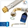 Reinforced Hose DN 19-3/4 ÜWM-Bogen 90° x 3/4 AG x