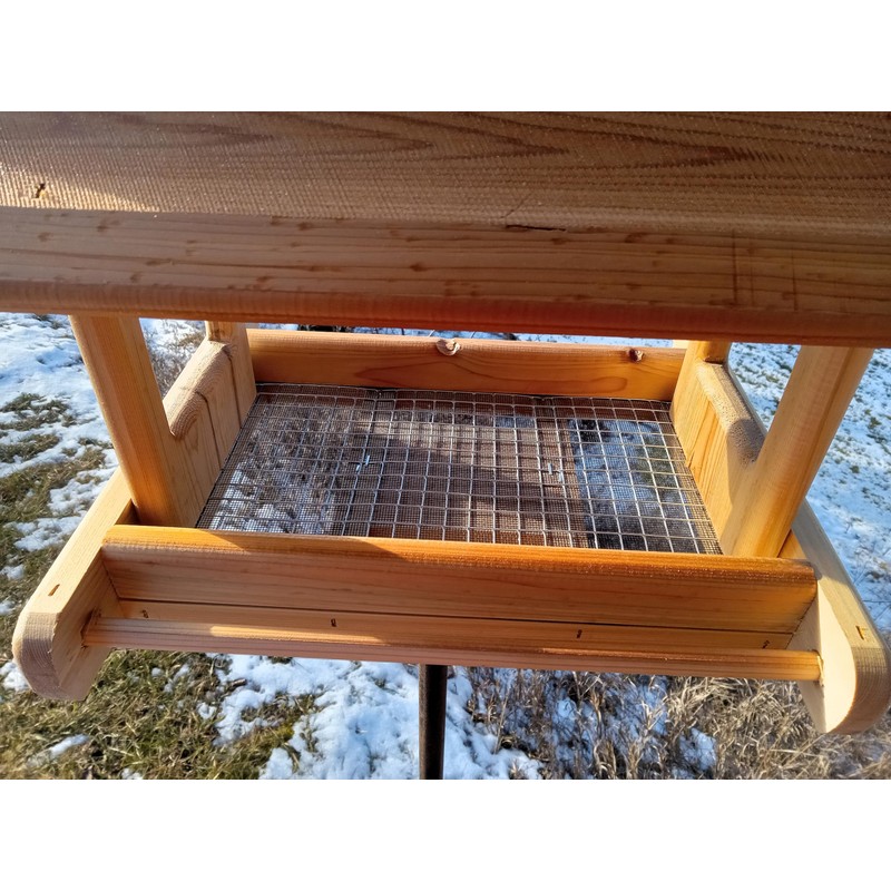 Large Hanging Cedar Wood Fly Through Platform Bird or Squirrel