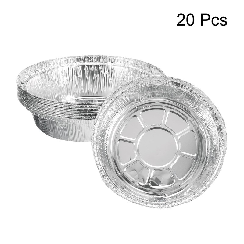 sourcing map 20pcs Aluminum Foil Pie Pans 6.3" Round Disposable