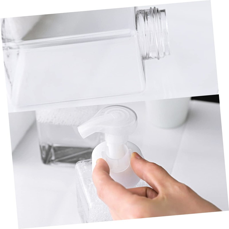 GLEAVI 2Pcs Foaming Pump Bottle Transparent Refillable Containers for Cosmetics