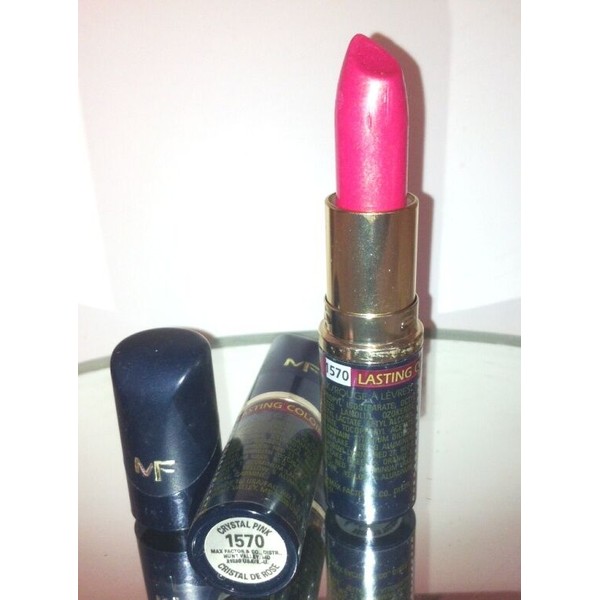 "1" Max Factor Long Lasting Lipstick  1570 Crystal Pink     Rare Find