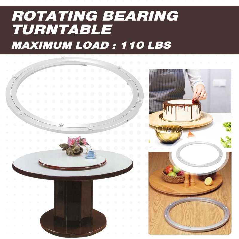JaGely 2 Pack 14 Inch Lazy Susan Hardware Aluminum Alloy