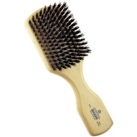 Kent OG2 Beechwood Hair Brush and Facial Brush for Beard Care - Exfoliating Natural Boar Bristle Brush for Mens Grooming, Hair Care, and Beard Straightener for Men's Skin Care
