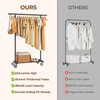 HYSEYY Clothes Rack, Clothing Rack for Hanging Clothes, Rolling Garment