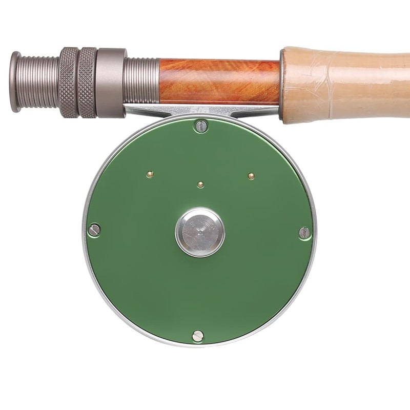 Vintage Classic Fly Fishing Reel,Right/Left Handle Position, Fly Reel (Green,