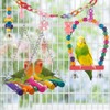 Bird Parakeet Toys,11 Pcs Swing Hanging Standing Chewing Toy Hammock
