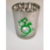 Yankee Candle - Green Runaway Snowman Frosted Gray Glass Votive