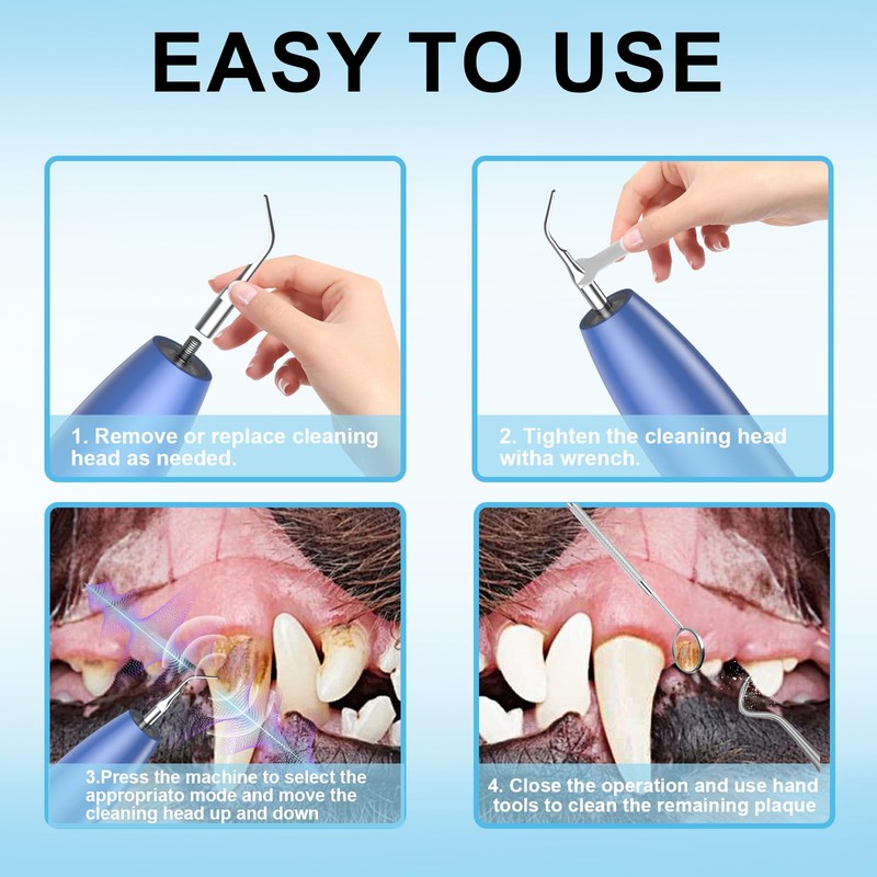 Dog Plaque and Tartar Remover, Dog Teeth Cleaning Kit with