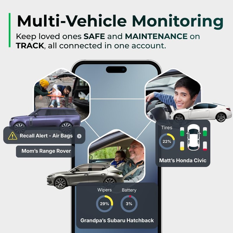 FIXD Bluetooth OBD2 Scanner for iPhone & Android - Diagnostic