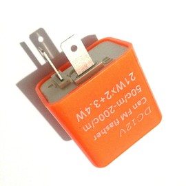 Yibid 12v 2-Pin Speed Adjustable LED Flasher Turn Signal Light Electronic Relay fix Hyper Control Flash for Suzuki Motorcycle Honda Kawasaki Ninja Yamaha Dirt Dual Street Sport ATV Bike, Orange Color