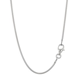 NKlaus 38 cm Snake Chain 925 Silver Elegant Necklace Filigree Width 1.0 mm Necklace 3.6 g Heavy 8415, Sterling Silver