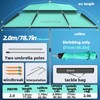 YUZHIYUAN UPF 50+ Fishing Umbrella, Portable Telescopic Beach Sunshade with