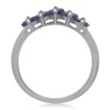 1.25ct. 5-Stone Genuine Tanzanite V-Shape 925 Sterling Silver Ring Size