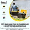 HOMZ 4427MXDC.02 Durabilt 27 Gallon Heavy Duty Impact Resistant Stackable