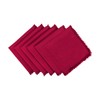 DII Everyday Collection, Fringed Solid Tabletop, Napkin Set, Wine, 6