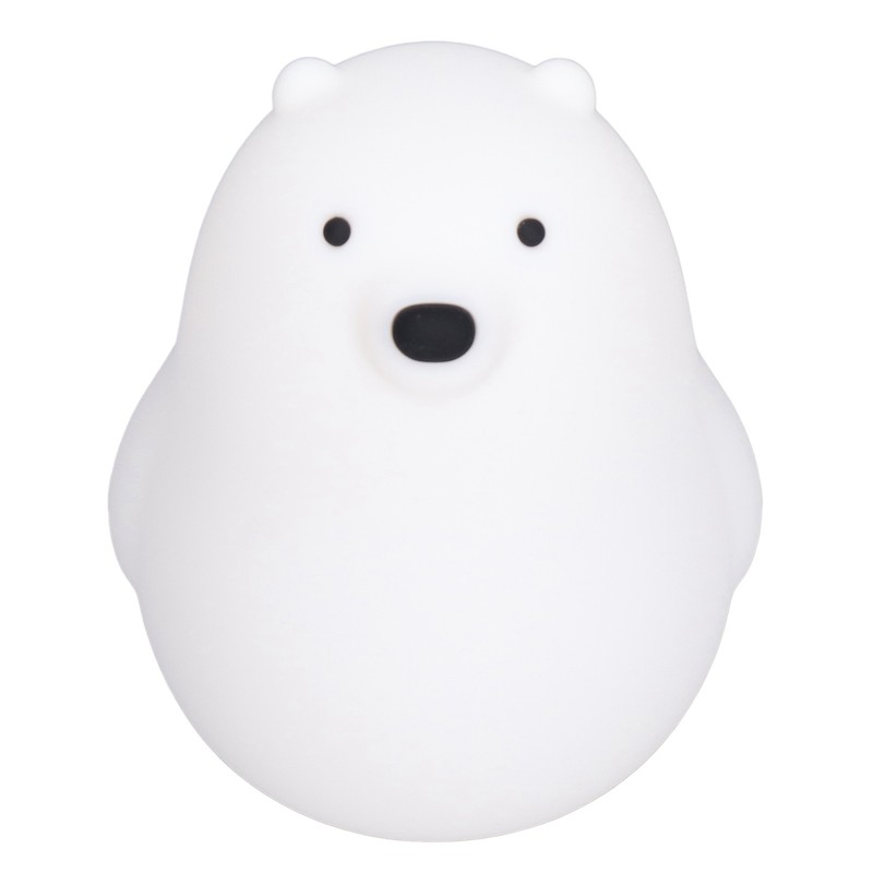 LED Night Light Cartoon White Bear Baby Pat Light USB