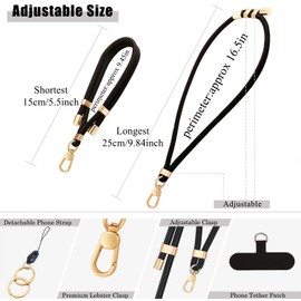 XGALBLA Keychain Wristlet lanyard, Cute Key Chain Holder, Adjustable Woven Cord Wrist Lanyard for Keys, Wristlet Strap KeyChain for Women Men Car Keys ID Badges Card Wallet Phone(Khaki)