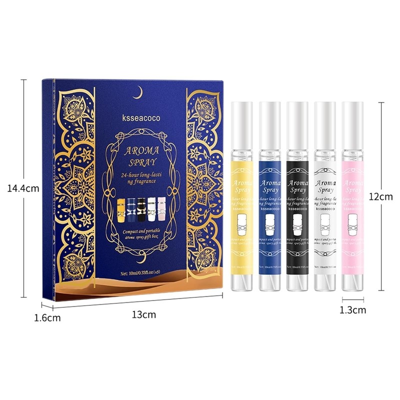 Fragrance Spray Series 5-piece mini gift set, long-lasting fragrance, multiple