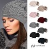 Neverless Beanie Cool Women's Knitted Lined Fur Pom Pom Winter
