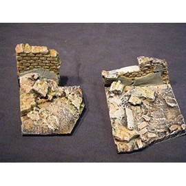 1/35 Scale Vignette Pack of 2 Bases with rubble & wall sections