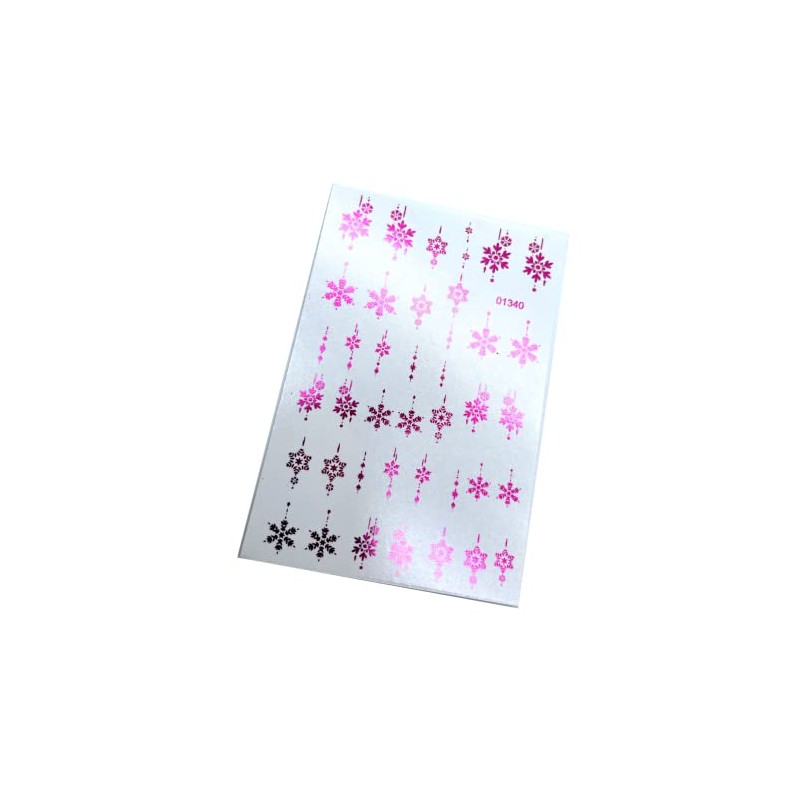 INKVICTUS Winter Snowflake Nail Decals/Sliders Purple Foil 01340