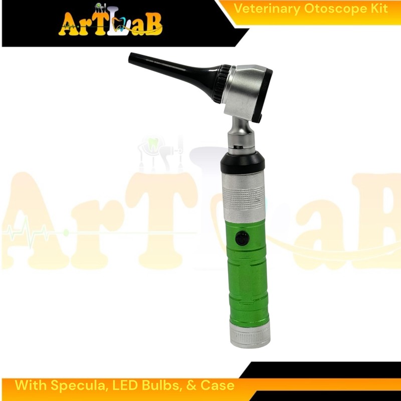 Pro Veterinary Otoscope Set with Specula Tips & Extra LED