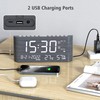 Mesqool Digital Alarm Clock, with Calendar Temperature and Humidity, Loud