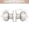 Probrico Square Door Knobs Brushed Nickel, Half Dummy Door Handles,