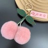 Cherry Plush Keychain, Cherry Fruit Keychain Plush Metal Buckle Keyring
