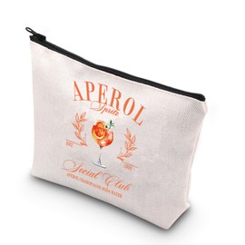 WCGXKO Aperol Gift Aperol Spritz Themed Gift Italian Summer Spritz Gift Cocktail Gift Aperol Spritz Zipper Pouch Makeup Bag (Spritz 1919)