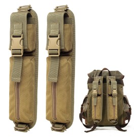 DEARBAG Premium Molle Accessory Bag, Backpack Strap Bag Made of Nylon, Multifunctional Tactical Attachment Bag, Ideal for Hiking, Hunting & Outdoor Activities - Robust, Waterproof, khaki