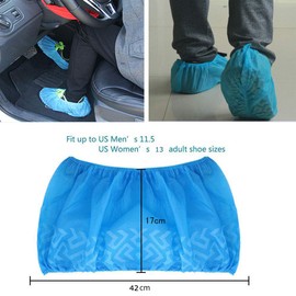 Cleaing Disposable Boot & Shoe Covers Non Slip 100 Pack (50 pairs) for Indoors Fit Shoe Sizes Women's 7 to Men's 12