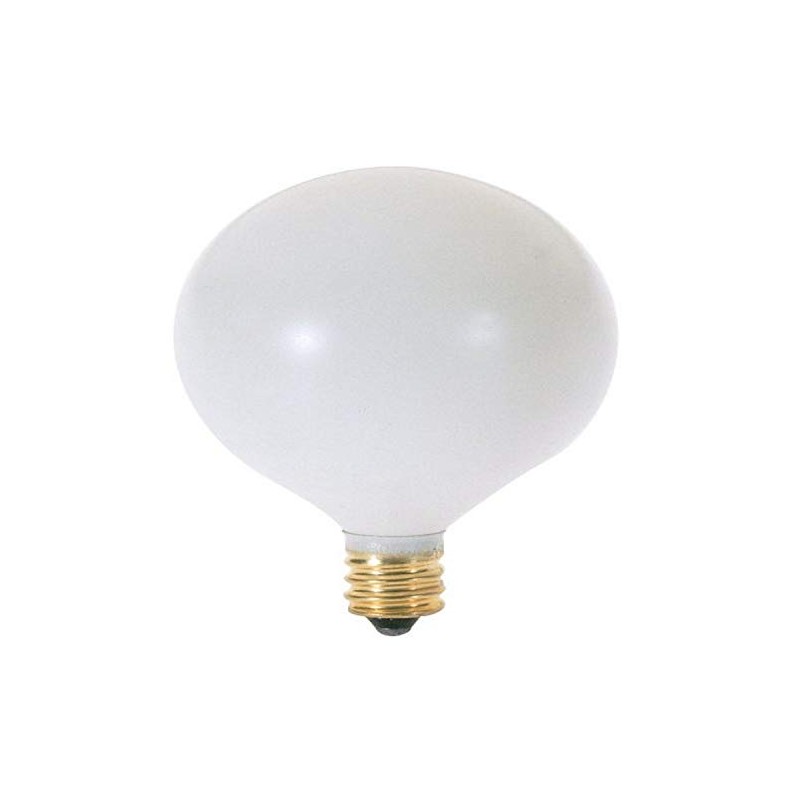 Satco S3825 120V Candelabra Base 25-Watt G16.5 Light Bulb, Satin