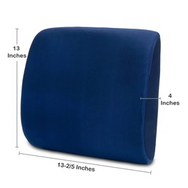 McKesson Back Support Cushion for Office, Home, Travel, Lumbar Support, Foam, 13 2/5 in x 13 in x 4 in, 1 Count