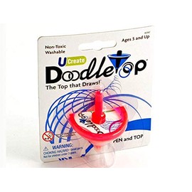 U-Create Doodletop Twister Kit with 1 Pen & 1 Top, Drawing Game, Marker Pen, Creative Art Spiral Spinning Top for Kids Age 5 & Above