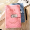 Auvier Diary with Lock, PU Leather Password Lock Notebook, Lockable