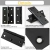 AxleCore 12 Pack 3 inch Black Door Hinges, Black Hinges
