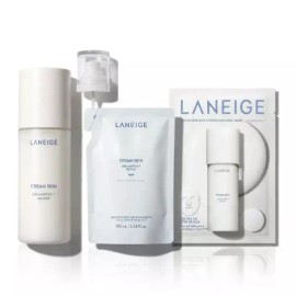 Laneige 라네즈 크림 스킨 170ml + 리필 170ml + 펌프 + 밀키 하이드레이션 시트 마스크 33g 1개 Laneige Cream Skin 170ml + Refill 170ml + Pump + Milky Hydration Sheet Mask 33g 1ea [One item]