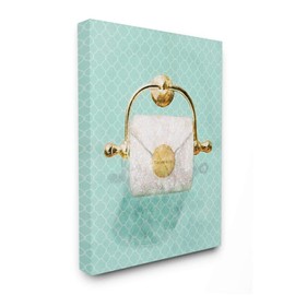 Stupell Industries Fashion Toilet Paper Roll Iconic Blue Designer Glam, Design by Ziwei Li